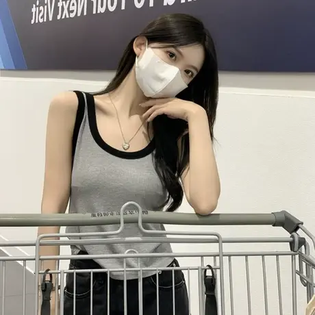 吊带运动背心内搭辣妹无袖t恤女夏季设计感小众外穿修身短款上衣图片