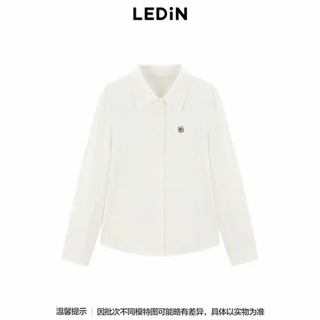 【商场同款】乐町刺绣衬衫女上衣冬季新款衬衫外套C2CAE4208商品大图