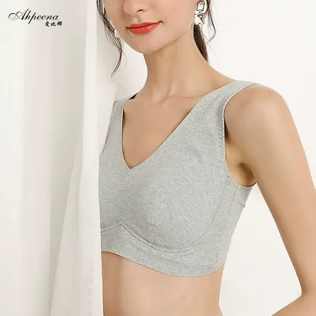 爱比娜莫代尔随意裁无痕背心式文胸全罩杯收副乳聚拢吊带内衣A487商品大图