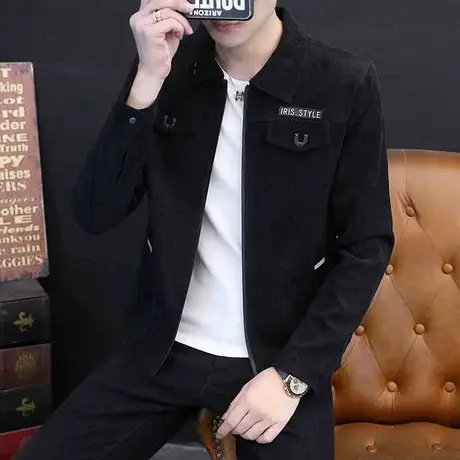 外套男秋季薄韩版修身男士上衣潮流褂子休闲秋款男装夹克流行衣服商品大图
