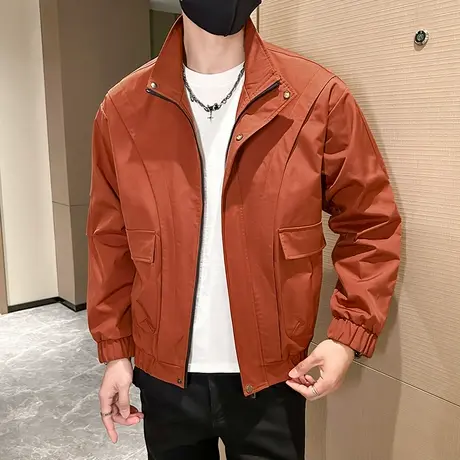 港士博潮牌休闲夹克男外套时尚休闲青年2025秋季宽松夹克衫上衣服商品大图