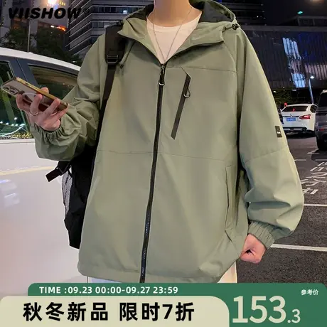 VIISHOW机能冲锋夹克外套男春秋美式季防风防水潮牌工装运动夹克商品大图