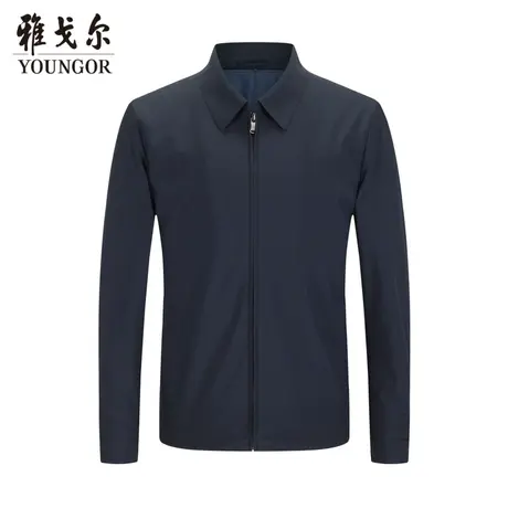 雅戈尔奥莱 CEO系列男装冬季棉茄克翻领拉链外套夹克秋商品大图