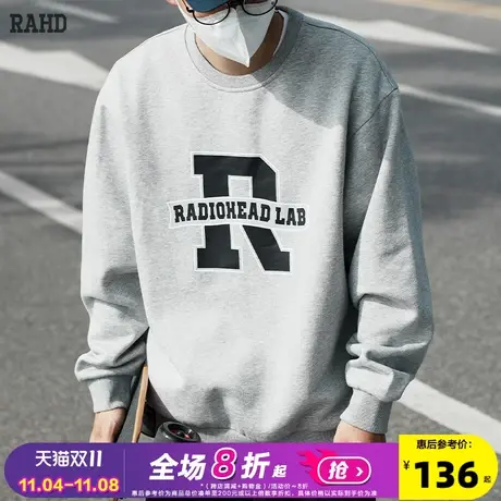 Radiohead圆领卫衣宽松男春季潮牌套头衫上衣简约字母流行学生装商品大图