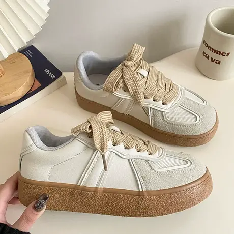 Betoo  德训鞋女2023春季新款百搭休闲小白鞋子女ins潮运动板鞋商品大图