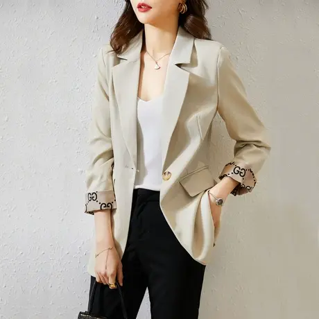 显瘦单西装外套女装春秋季年新款韩版时尚气质薄款小个子西服商品大图