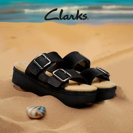 Clarks其乐女鞋拉娜系列厚底一字带沙滩拖鞋凉鞋女拖鞋外穿女夏商品大图