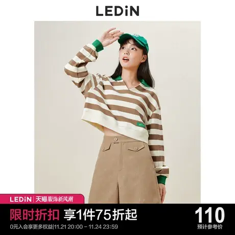 乐町爱心压花中裤休闲秋季新款口袋设计休闲短裤女高腰五分裤紫色商品大图