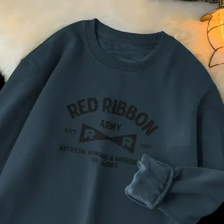 320g重磅圆领卫衣男潮牌春秋季上衣服加绒加厚秋冬款无帽长袖t恤商品大图