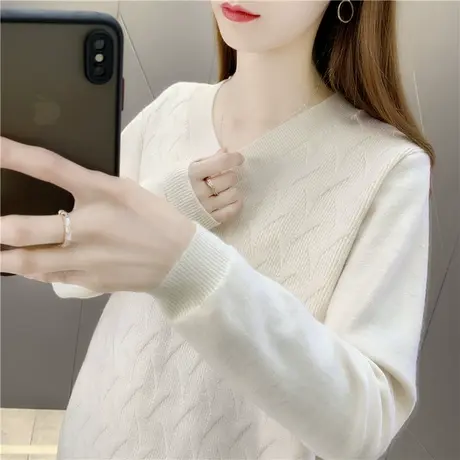 早春女士v领毛衣女内搭春装2023年新款爆款洋气低领打底衫女春款图片