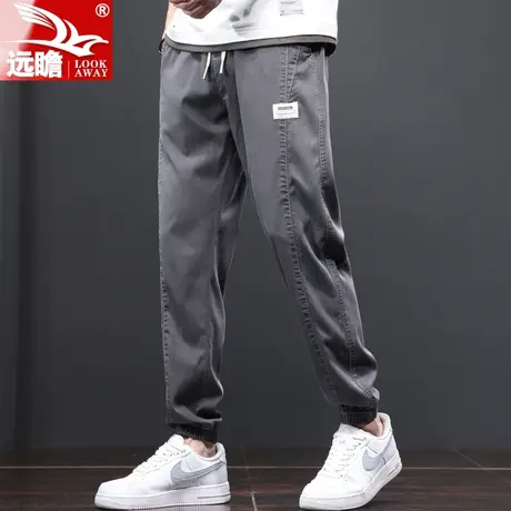 天丝牛仔裤男夏季薄款2023新款潮牌宽松工装束脚休闲九分裤子男款商品大图