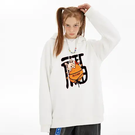 Nuthink新年过年宽松带帽兔年本命年卫衣男潮牌冬季大码男款外套商品大图