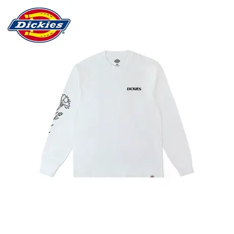 Dickies24春夏新款袖子字母印花休闲宽松圆领长袖T恤内搭图片