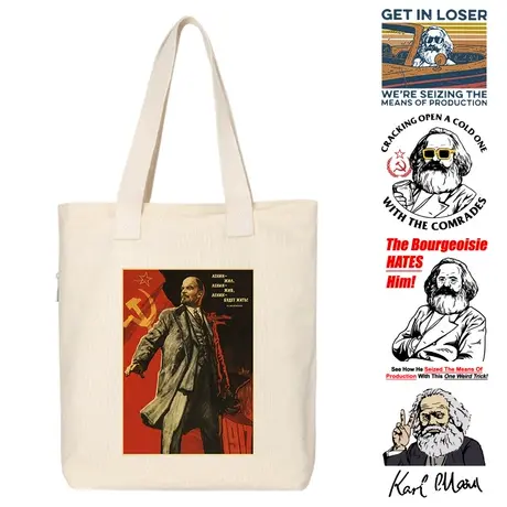 秀洛马克思列宁共产主义苏联CCCP纪念帆布袋帆布包手提单肩购物袋商品大图