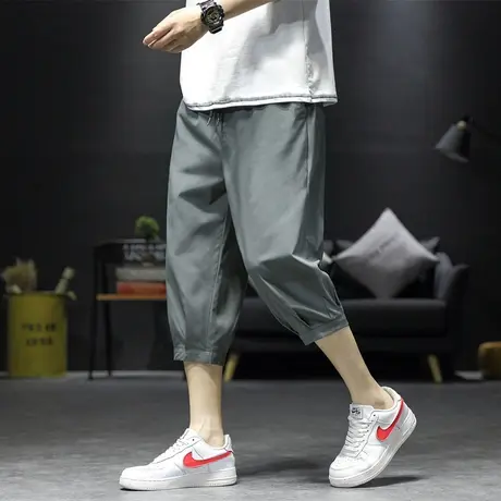 男士短裤夏季休闲2022新款潮流宽松外穿七分冰丝薄款运动五分裤子商品大图