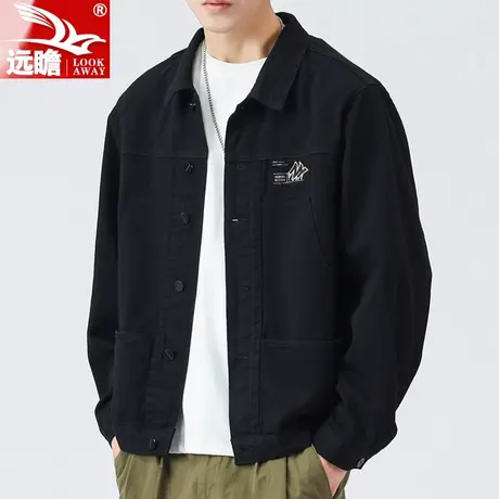 男士牛仔衣服2022秋冬新款时尚潮牌工装夹克外套男生外穿百搭上衣商品大图