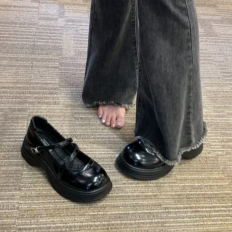 玛丽珍鞋子女小皮鞋包头凉鞋2023春夏季新款百搭英伦风jk厚底单鞋商品大图