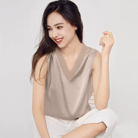 南极人吊带背心女内搭夏季无袖性感宽松打底外穿仿真丝上衣ins潮图片