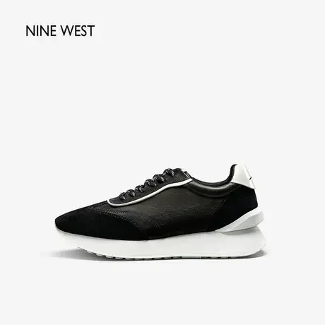 Nine West/玖熙厚底增高真皮男鞋拼接时尚男士休闲鞋商品大图