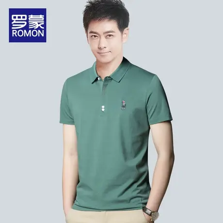 罗蒙男装2022新款男士短袖t恤夏季翻领体恤polo衫休闲半袖上衣服图片