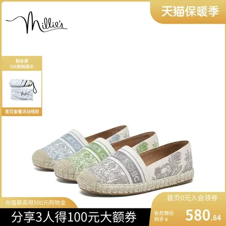 妙丽渔夫鞋一脚蹬女鞋2023新款女单鞋透气不累脚休闲鞋SGG14AA3图片