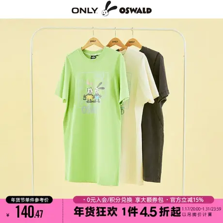 ONLY2023冬季新款迪士尼联名宽松休闲T恤连衣裙女图片