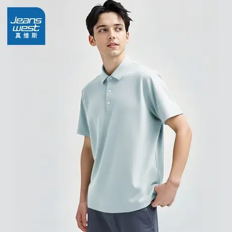 WX真维斯男装2025夏季新款polo衫短袖休闲爸爸商务衬衫t恤上衣商品大图
