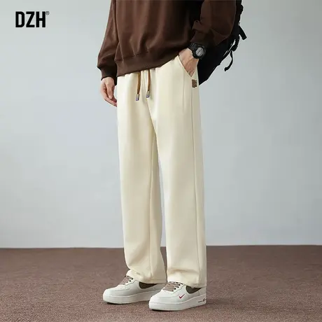 男士卡其色裤子男春秋宽松2025新款休闲裤长裤直筒卫裤美式运动裤商品大图