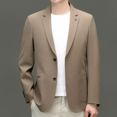 新款商务职业正装韩版修身西服上衣男士休闲薄小西装外套百搭衣服图片