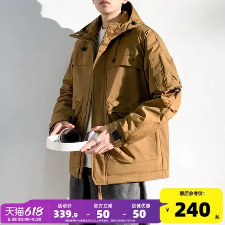 唐狮2025秋冬新款棉衣男士棉服连帽短款防寒服夹棉外套上衣潮牌yc图片
