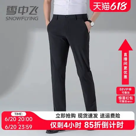 雪中飞商务西裤男正装2025年春夏新款高级气质中年直筒休闲长裤潮图片