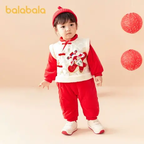巴拉巴拉婴儿棉服连体衣新年季周岁礼服2025萌图片