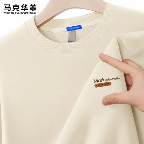 马克华菲美式男款长袖卫衣2025新款秋季宽松大码圆领休闲上衣男X商品大图
