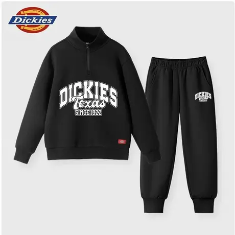 Dickies童装男童套装男孩秋季黑色上衣儿童2025新款秋款运动卫衣A商品大图