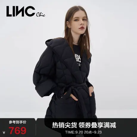 LINCCHIC金羽杰羽绒服收腰围裹感轻薄中长款羽绒服女冬Y22803039商品大图