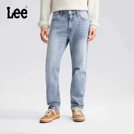 【张凌赫代言】Lee25冬新品舒适中腰锥形五袋款浅蓝色男牛仔裤商品大图