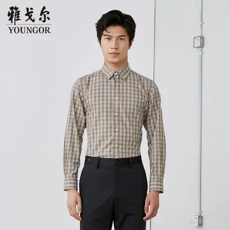 雅戈尔奥莱 商场同款男士长袖衬衫秋冬新款官方商务休闲衬衫商品大图