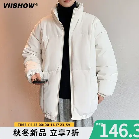 VIISHOW冬季棉袄男款美式生保暖棉衣大码加厚棉服男冬装立领外套商品大图