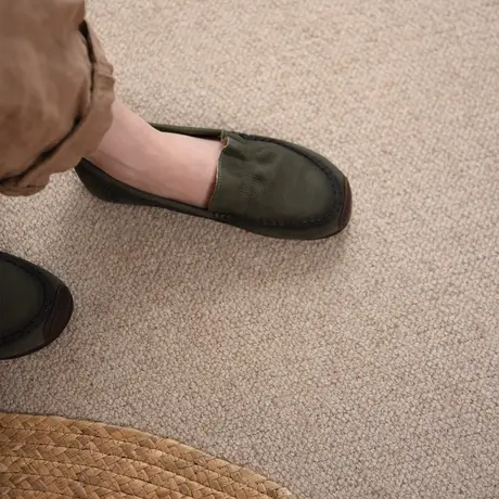 Artmu阿木复古平底单鞋女2023新款一脚蹬软底豆豆鞋真皮乐福鞋商品大图