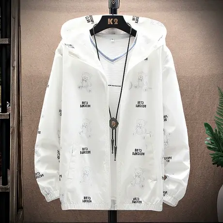 冰丝防晒服男夏季薄款透气外套男士户外钓鱼服青少年情侣装防晒衣商品大图