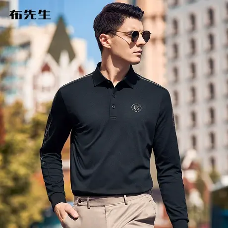 MrBu布先生运动活力印花抓绒长袖T恤秋冬锁温保暖男士上衣BT11902商品大图