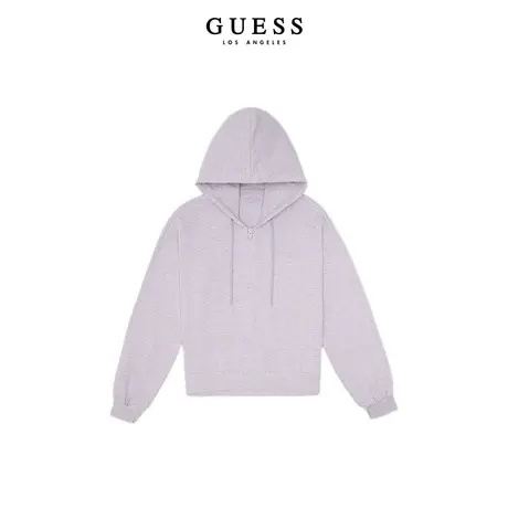 【38上新季】GUESS新款女士百搭休闲宽松显瘦插肩袖连帽套头卫衣图片