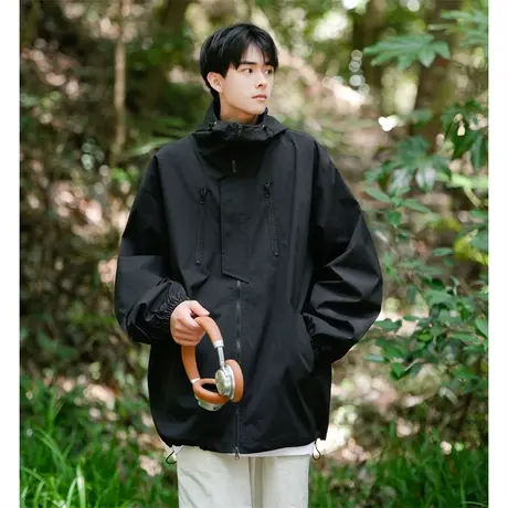 黑武士冲锋衣男女情侣美式潮牌春秋户外登山防风防水运动夹克外套商品大图