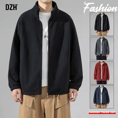 男生摇粒绒外套男加绒保暖夹克男装秋冬款2024新款内搭保暖上衣服商品大图