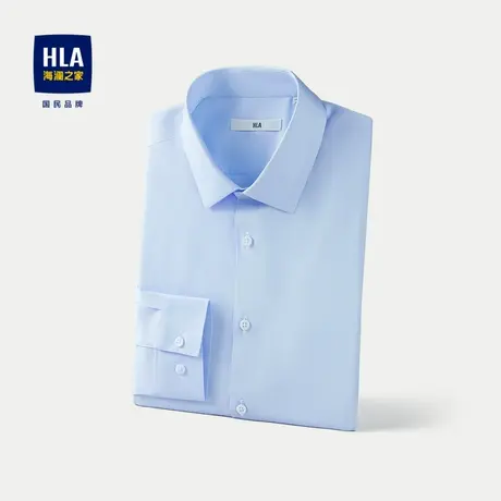 HLA/海澜之家无痕科技长袖正装衬衫24春夏新利落正式商务上衣男图片