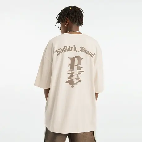 美式复古vintage潮牌短袖T恤男潮夏季中性风高街宽松oversize半袖商品大图