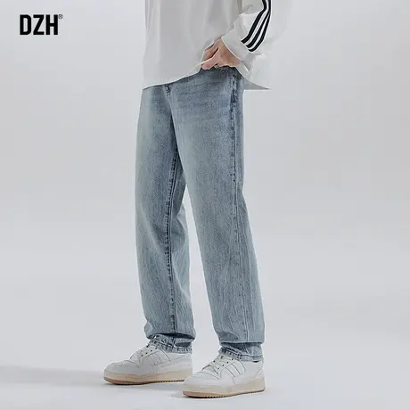男士浅色大码牛仔裤男直筒痞帅高级感裤子美式高街休闲男裤春季款商品大图