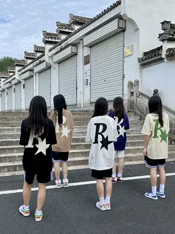 纯棉短袖t恤女夏季2023新款半袖宽松美式复古潮牌闺蜜情侣装上衣商品大图