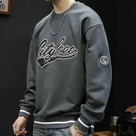 圆领卫衣男秋冬款潮牌男款大码秋冬2023新款男士运动上衣长袖秋季商品大图