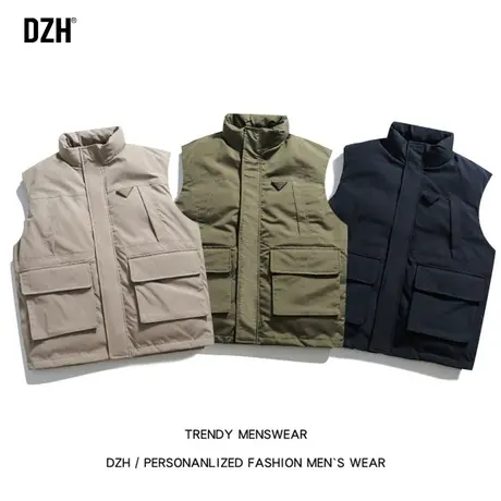 男士工装棉马甲男冬季加厚外穿2023新款保暖坎肩防寒背心男式马夹商品大图